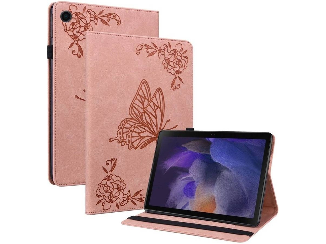 Elysve Capa Protetora Para Samsung Galaxy Tab A8 10,5 Polegadas 2021borboleta, Proteção Antiqueda, Cor Rosa