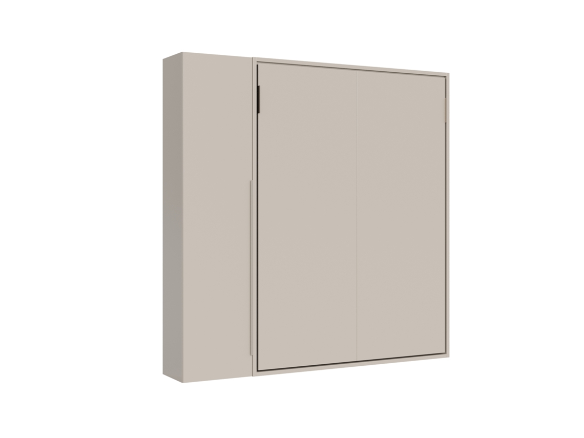 Cama Dobrável Vertical Francesa Versia Sofà 140 Com Guarda-roupa Esquerdo De 1 Porta Argilla