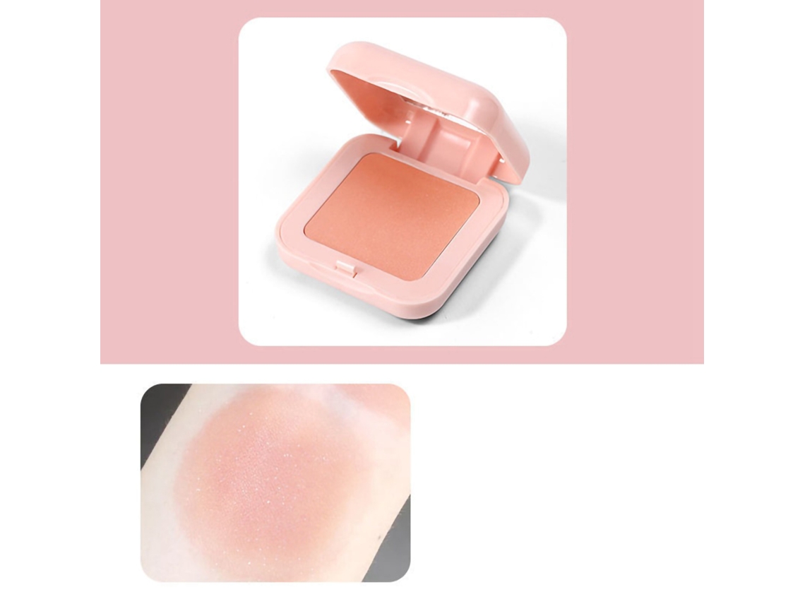 Mini Blush Sólido em Pó Cor para Meninas - Macio e Fácil de Usar, Ideal para Maquiagem Diária