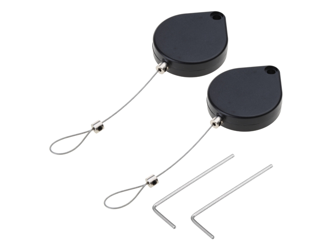 2x Fechador De Porta Automático Multifuncional Com Caixa Cabo Retrátil Antifurto E Telescópica Automática-aquaforge