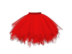 Falda Corta De Tela Plisada De Alta Calidad Para Mujer Tutú Danza Casual Moda Jb51-3 Rojo