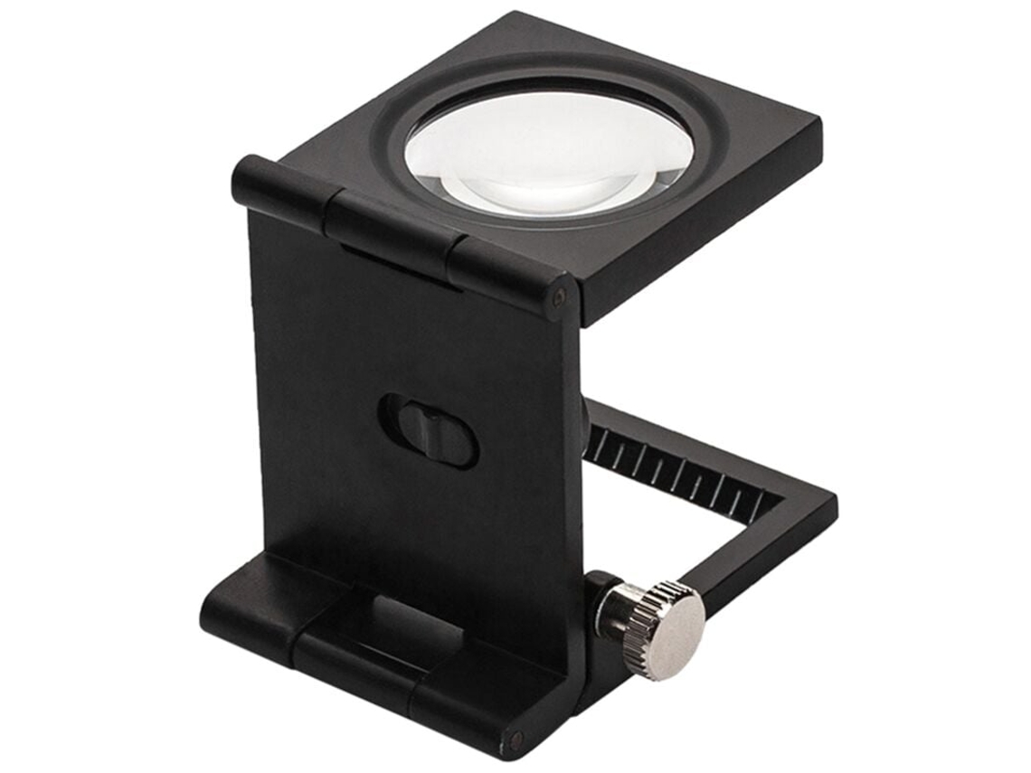 Lupa Com Luz Led Dupla, Vidro Óptico, Pintura Totalmente Preta E Espelho Triplo. Aquaforge
