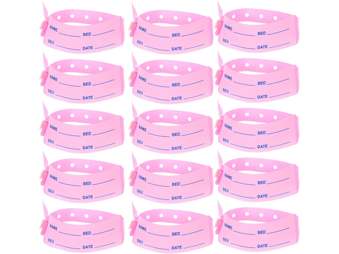 Healeved 100-pulseiras De Identificação Hospitalar Para Adultos E Idosos, Em Pvc Branco Resistente À Sujeira, Para Uso