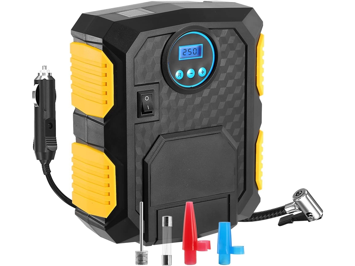 Bomba de ar portátil 12v Dc 150 Psi com display digital BRILVIBERA
