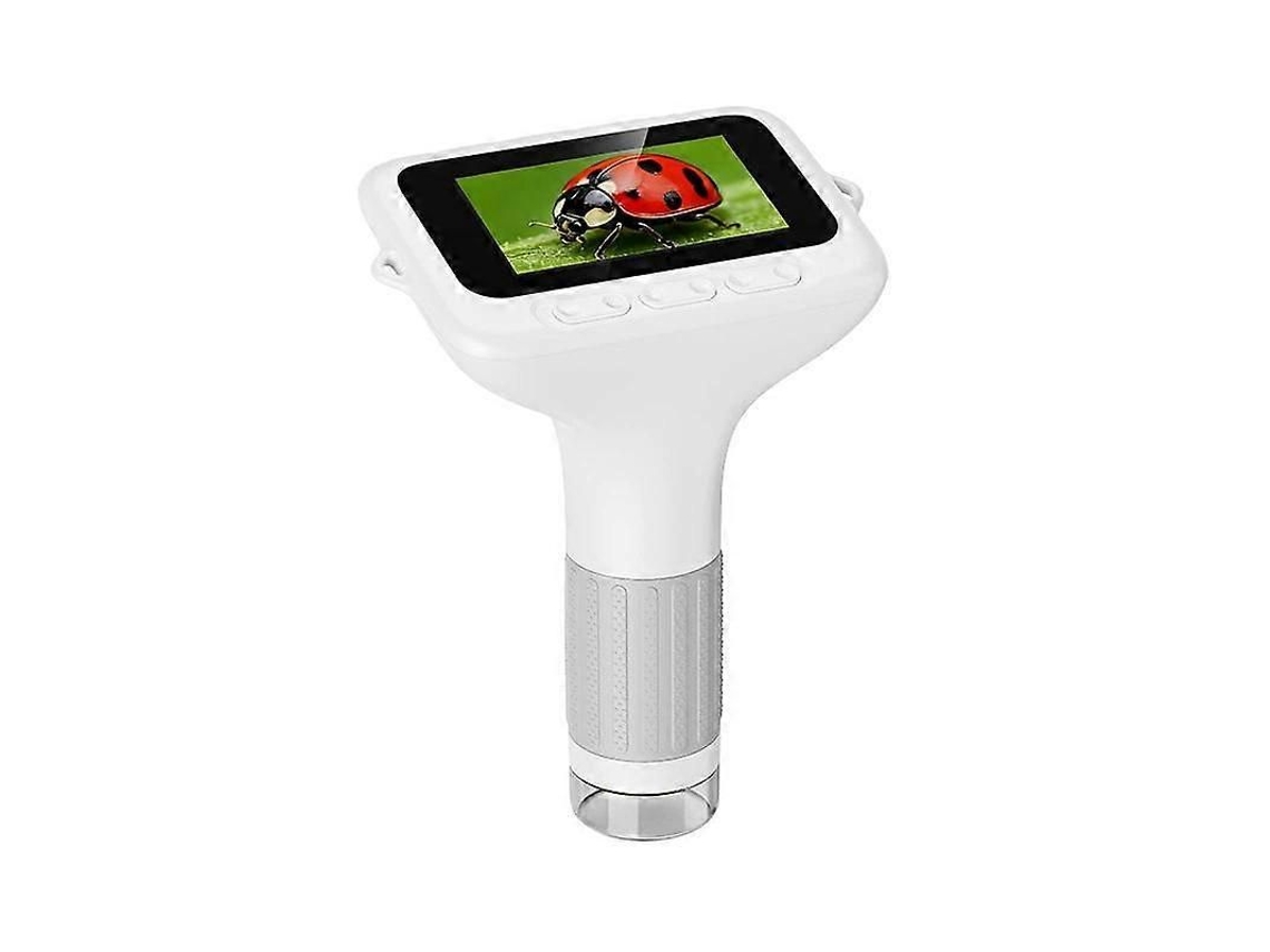 Microscópio Digital Portátil H385 Com Tela Ips De 3 Polegadas, Foco Manual E Luz Integrada. Ideal Para Crianças.
