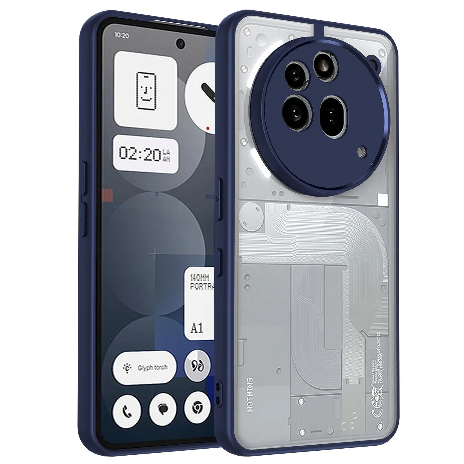 Capa Protetora Transparente Ultrafina Para Celular (azul, Nothing Cmf Phone 2 Pro) Com Placa Traseira Rígida Em Pctpu, Resistente A Impactos.