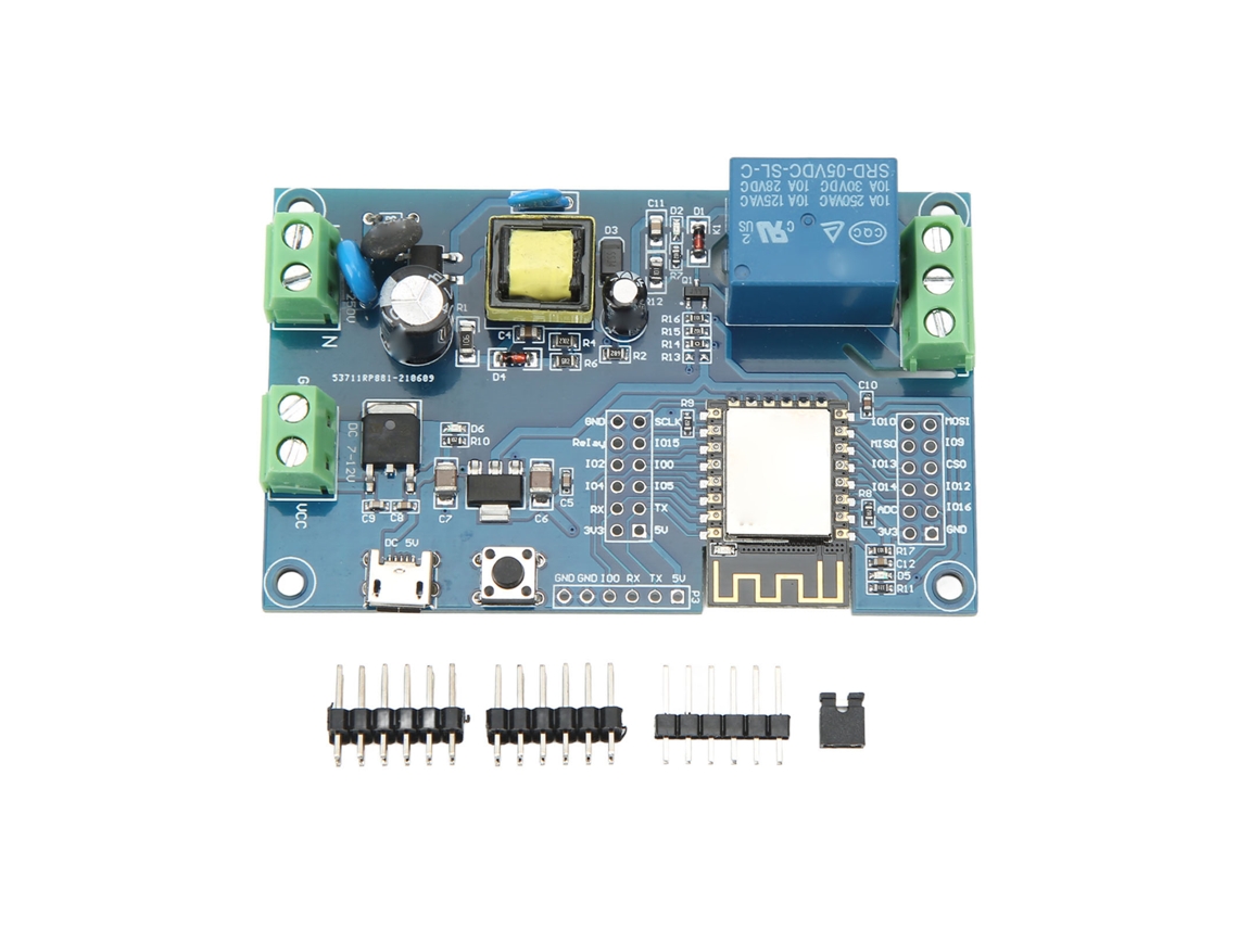 Laxiscreed Módulo Relé Wifi De Canal Único Para Controlo Remoto Ac 90-250v Ou Dc 7-12v