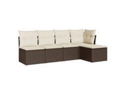 Garden Sofa Set, Garden Sofa Sets Vidaxl Marrom Rattan / Vime (n/a)