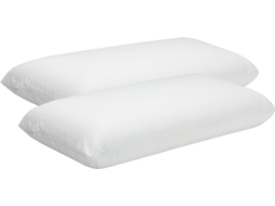 Pacote de 2 Almofadas Pikolin Home Visco ergonômicos com Capa Dupla Adaptável (80X35Cm) Branco