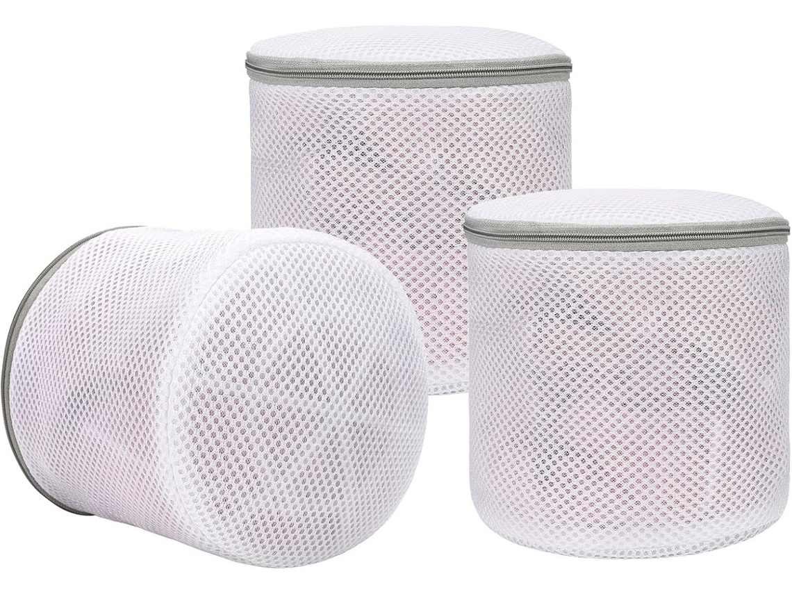 Conjunto de 2 Sacos para Roupa Suja Brancos BRILVIBERA