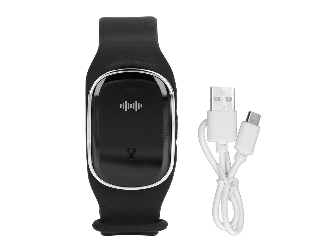 Bracelete repelente de mosquitos ultrassônico usb, crianças e gestantes, preto LAXISCREED
