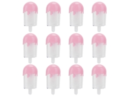 Caixa De Balas Forma De Sorvete Rosa 12 Unidades