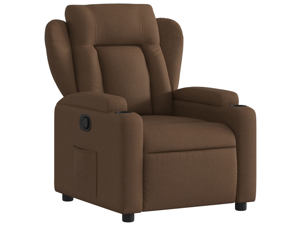 Recliner Chair, Recliner Chairs Vidaxl Marrom Tecido