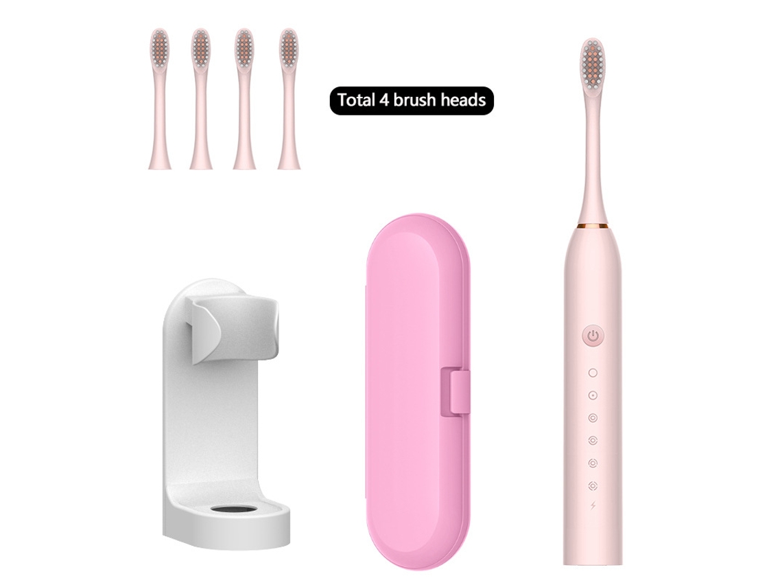 Escova de Dentes Elétrica TRUMSEN X-3 MAX Rosa (45000 Rpm - 6 Modos - Recarregável)