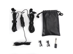 Mali microfone Lavalier Duplo Portátil Clip de Gravata Mini com Conector 3.5mm para Pc, Celular e Câmeras