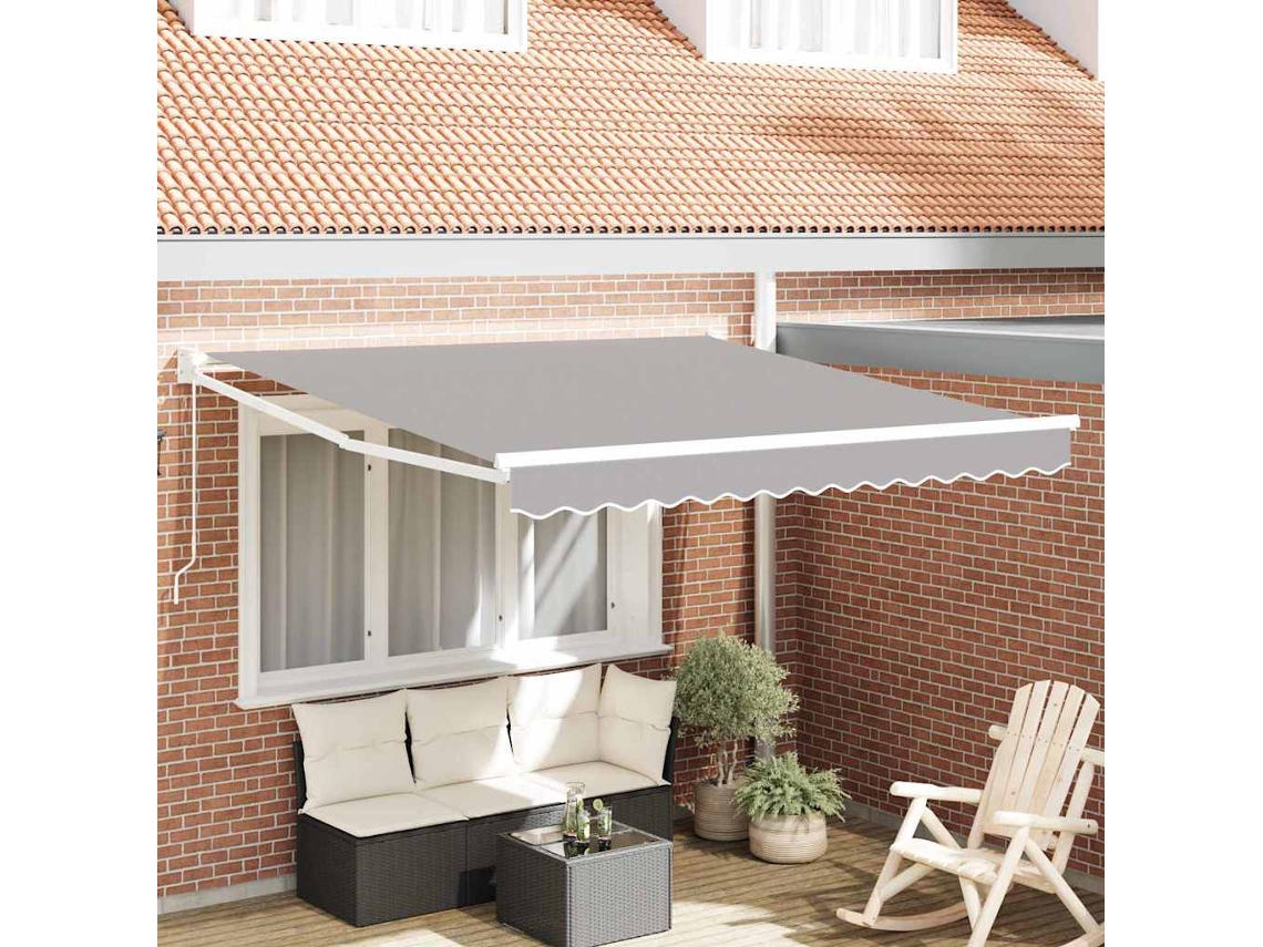 Vidaxl Toldo Retrátil Cinzento-claro 300 X 250 X 165 Cm