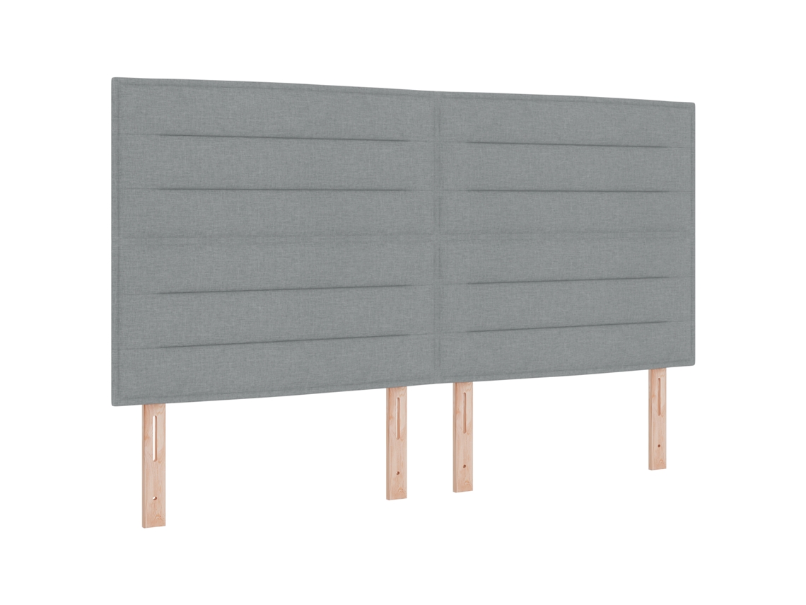 Cama Box  Com Colchão Cinza Claro Vidaxl. (180x200 Cm)