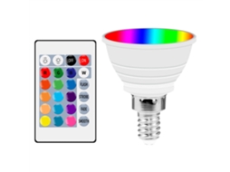 Rebe-bombilla Led Inteligente E14 Spotlight Rgb 16 Cores Mudáveis Controle Remoto 85-265v