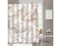 Conjunto de cortina de chuveiro LINJOU mármore ouro rosa, 180x180cm