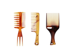Kit De 3 Pentes Profissionais Para Cabelo Pente Grande Dentes Pente De Peixe Pente Barbear Ferramenta De Estilo Portátil