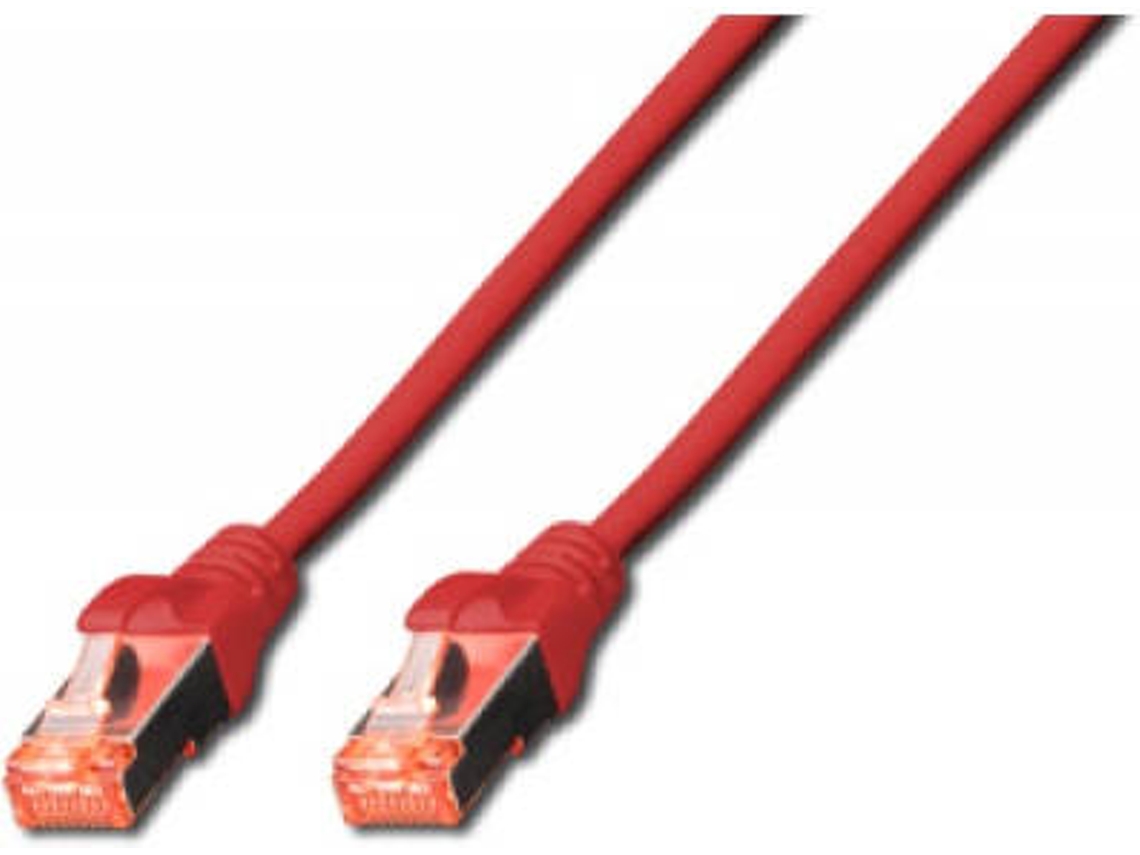Cabo de Rede DIGITUS (RJ45 - 3 m - Vermelho)