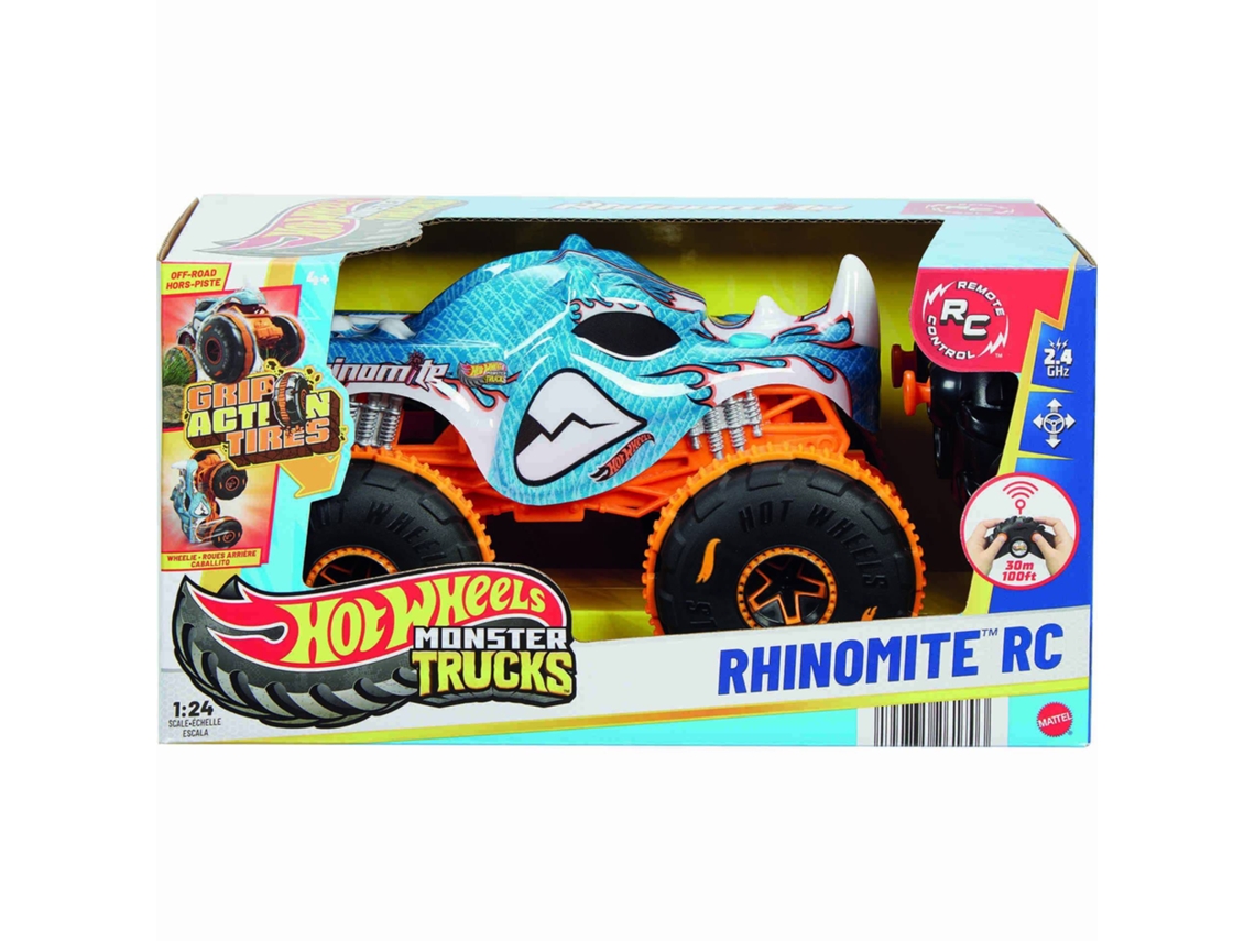 Monster Truck Escala 124 Rhinomite HOT WHEELS (Idade Mínima Recomendada: ‍ 4 Anos)