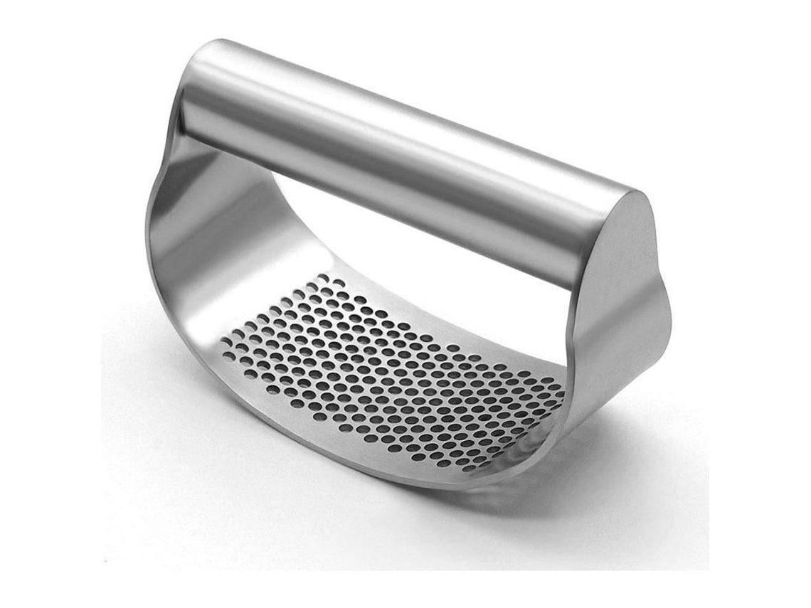 Apressador de Alho, Inox, para Frutas e Nozes, com Alça Confortável | S/MARCA
