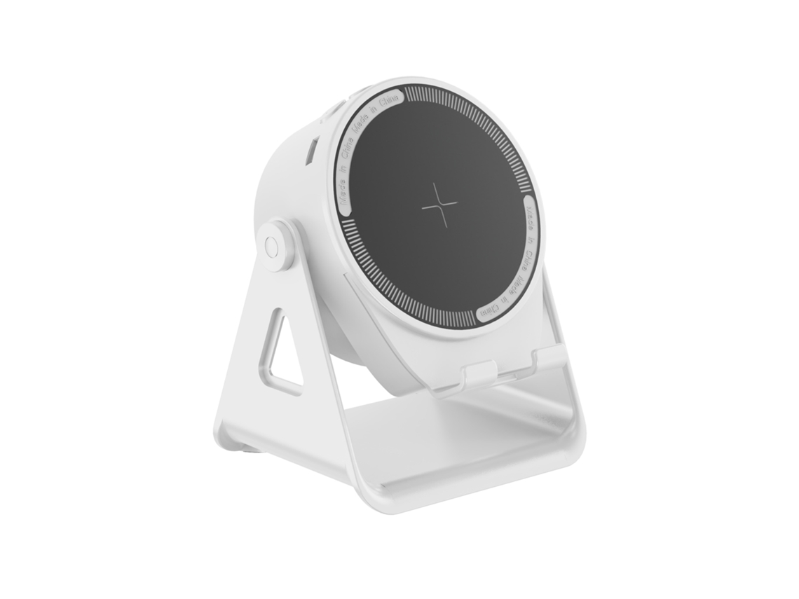 Caixa De Som Sem Fio Com Bluetooth, Suporte Para Celular, Iluminação Rgb E Rotação.