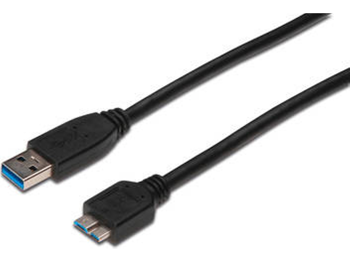 Cabo USB DIGITUS USB A/Micro-USB B 0.25 m Macho Preto