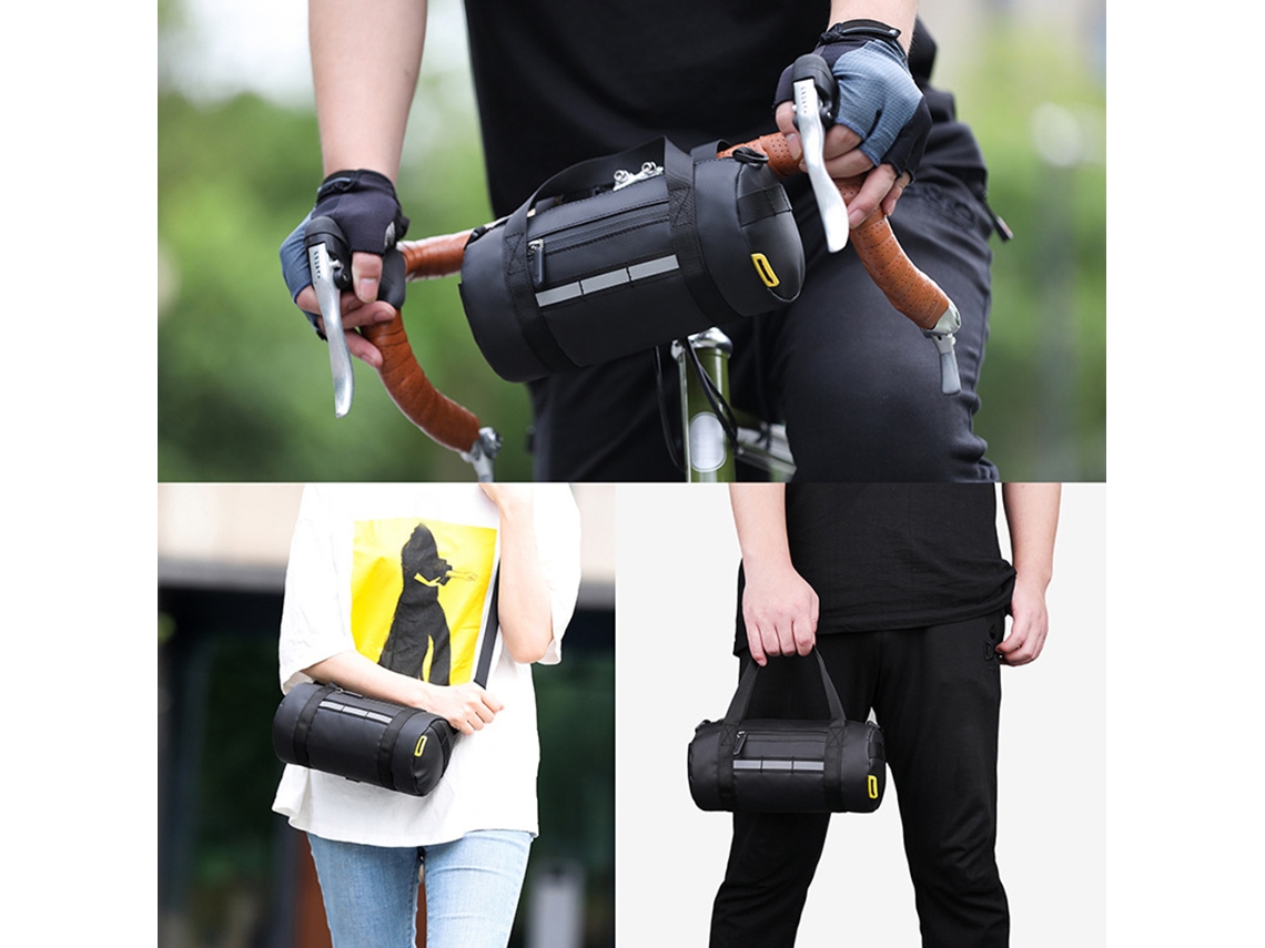 Bolsa multifuncional para guidão de bicicleta, resistente à água, modelo 2026, com alça removível e alça de ombro.