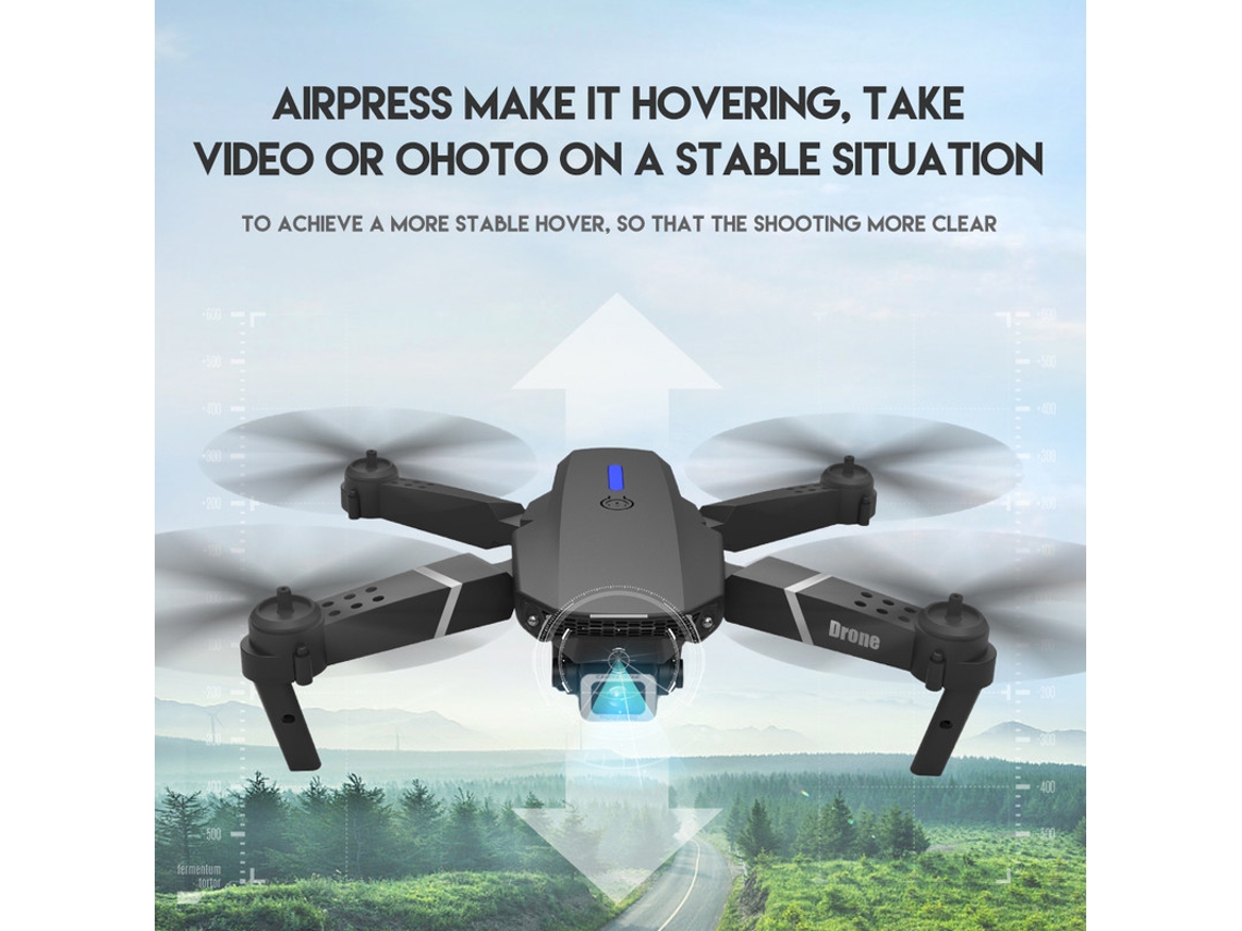E88Pro Mini Drone com Câmera 4K Câmera Dupla Duração Da Bateria: 15 Min Preto YIZHOOD