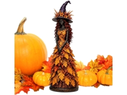 Estátua Sorcière Escultura Decorativa De Mesa Para Halloween E Outono