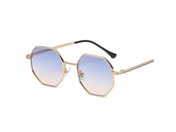 2026 gafas de Sol Harko Vintage Octagon Metal para Mulher Adulta Uv400 Lentes Plásticas Marco de Liga
