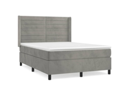 Box Spring Bed, Box Spring Beds Vidaxl Cinzeto Veludo (140 X 200 Cm)