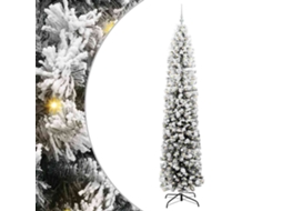 Árvore De Natal Slim Moderna Vidaxl Verde Pvc (240 Cm)