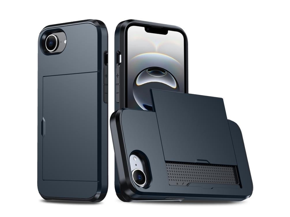 Capa Protetora À Prova De Choque Para Iphone 16e - Compartimento Para Cartão