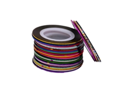 Conjunto de 42 Fitas Adesivas para Nail Art com Dispensador, Adesivos Autoadesivos para Manicure Faça Você Mesma. GOKOCO