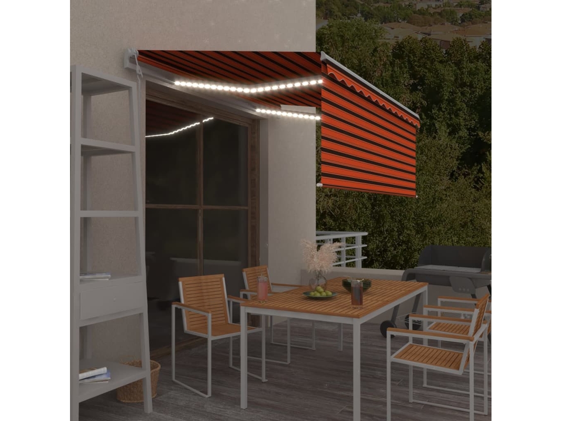 Retractable Awning, Retractable Awnings Vidaxl Multicolor Alumínio (3.5 X 2.5 M)
