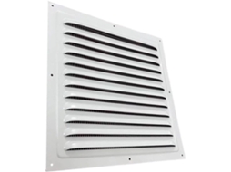 Tampa De Ventilação Plana E Quadrada Para Beiral Com Tela Mosquiteira –