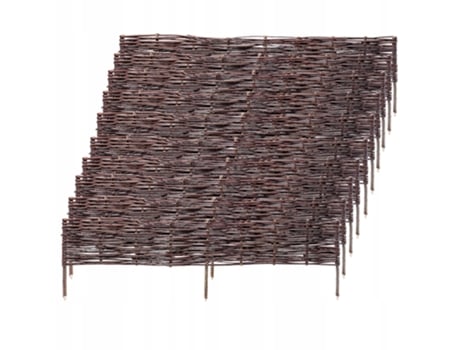 Cerca de vime para jardim, 120 x 40 cm, conjunto de 10 Kadax