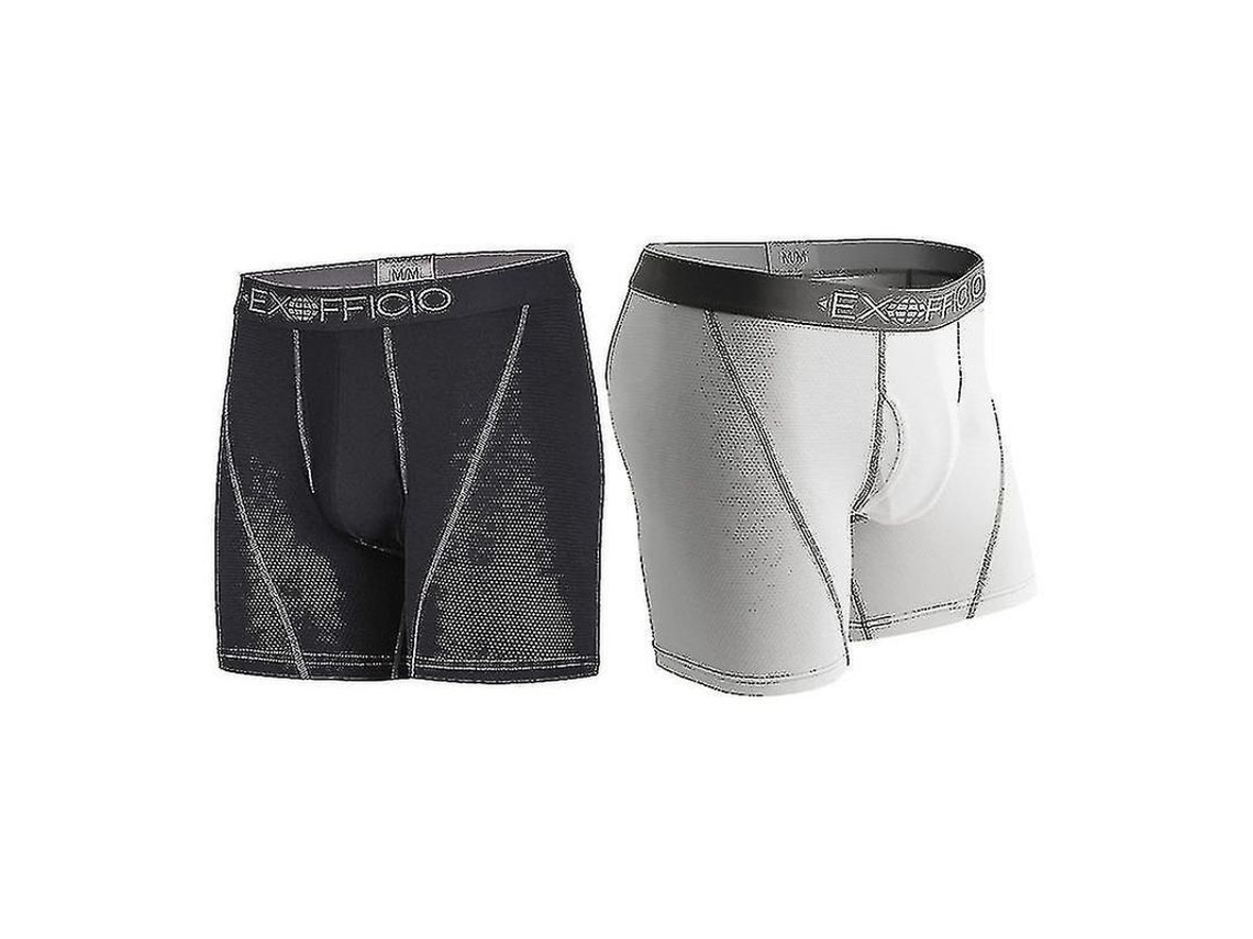 Conjunto de 2 Calcinha Boxer Masculina Exofficio Sport Mesh 6 Polegadas Tamanhos EUA