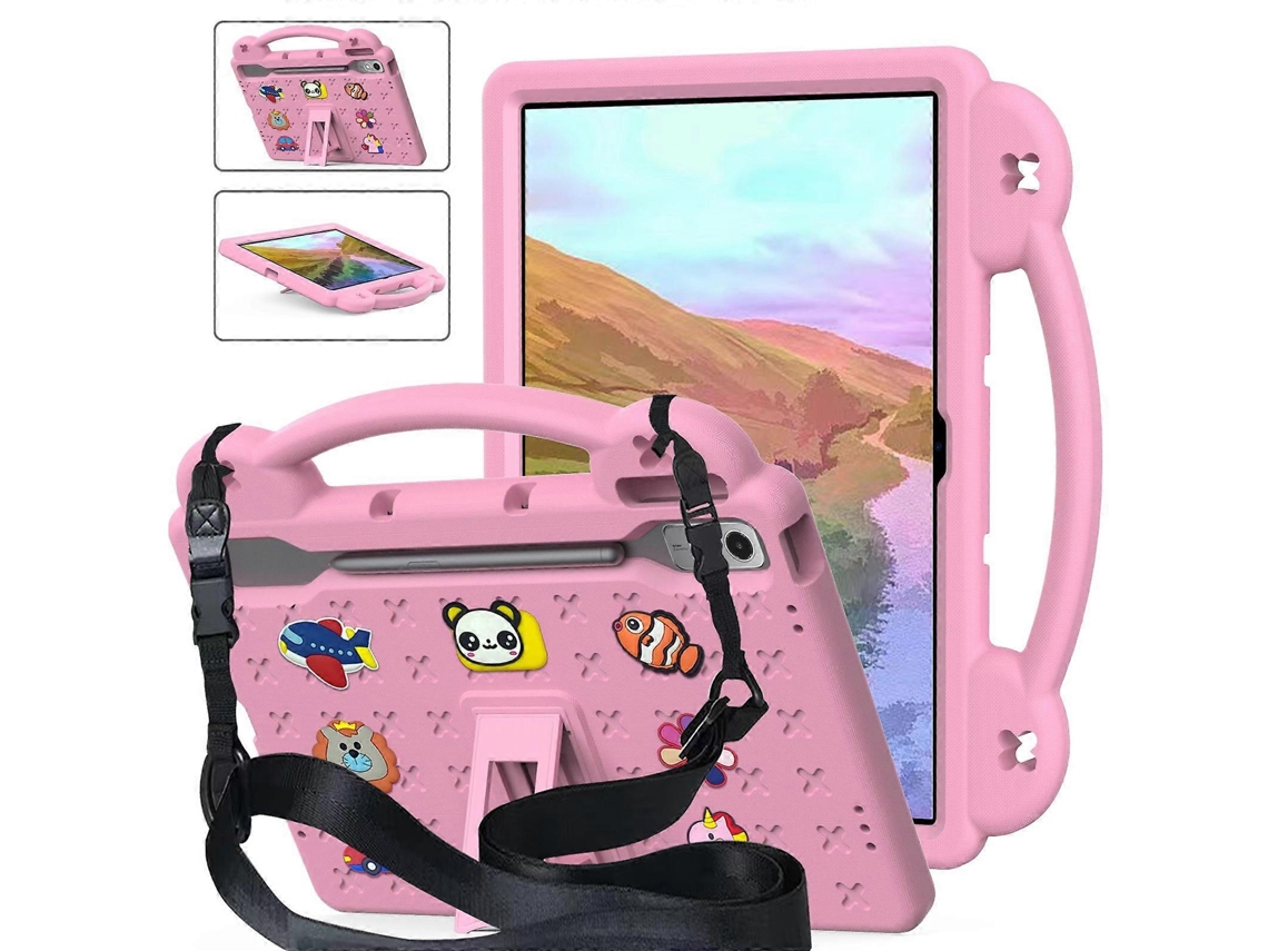 Capa Para Tablet Infantil Beibei Bear Handle Kickstand Em Eva Resistente A Impactos Com Alça De Ombro Para Lenovo Tab P12 12.7 2023/2025.