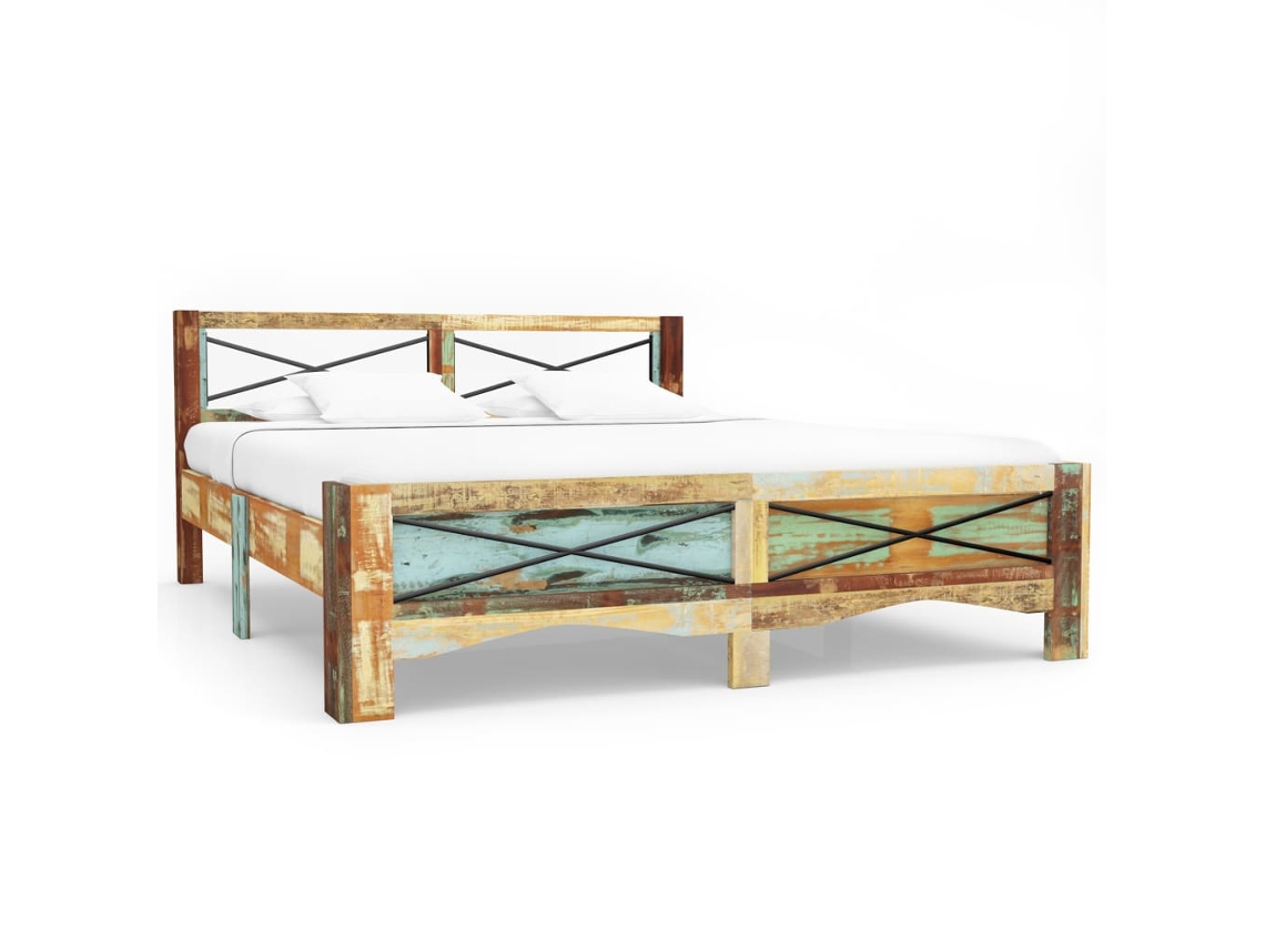 Bed Frame, Bed Frames Vidaxl Multicolor Madeira (180 X 200 Cm)