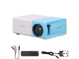 Miniprojetor portátil Slwomoose HD 1080P com alto-falante integrado, imagem com reflexão difusa para jogos e filmes, plugue UE 100-240 V