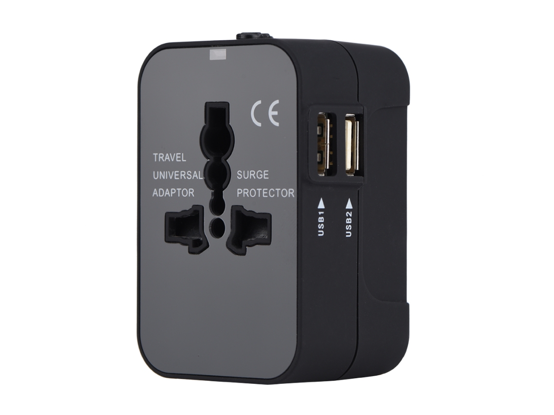 Plug de Viagem EOOCOO (multifuncional com Usb Duplo)