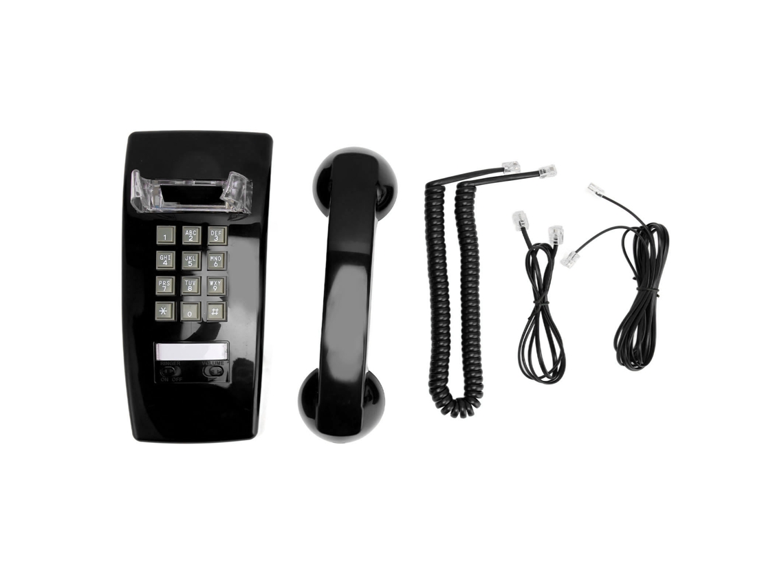 Telefone Retro De Parede Com Fio Clássico À Prova D'água Controle De Volume Para Lar E Escritório