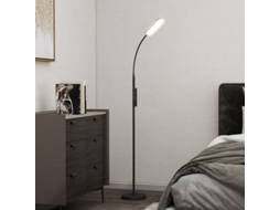 Luminária de piso LED Liptaptyn com controle remoto e touch, ajustável em 360° para sala de estar, temporizador de 1 hora e função de memória, preta