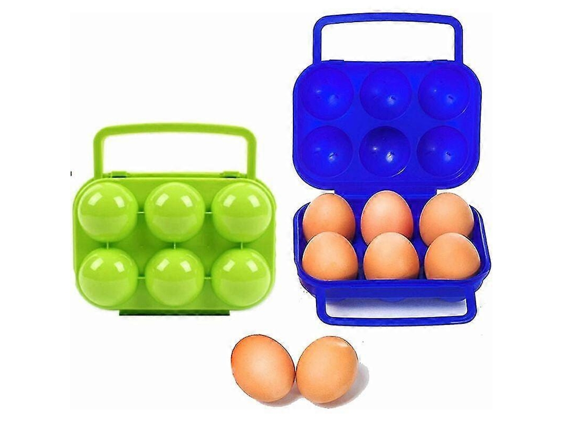 Suporte Para Ovos De Plástico Portátil Com 6 Grades, Dobrável, Grande Capacidade, Para Geladeira E Gaveta De Legumes. Olysi Shop