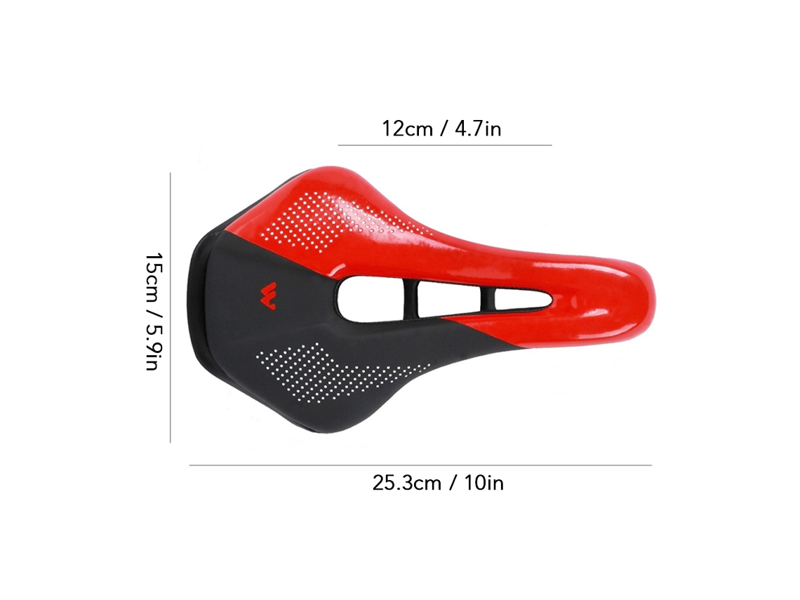 Assento Mali para Bicicleta MTB com Trilhos de Aço Couro PU Macio Respirável