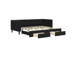Daybed With Trundle, Daybeds With Trundles Vidaxl Preto Veludo (90 X 190 Cm)
